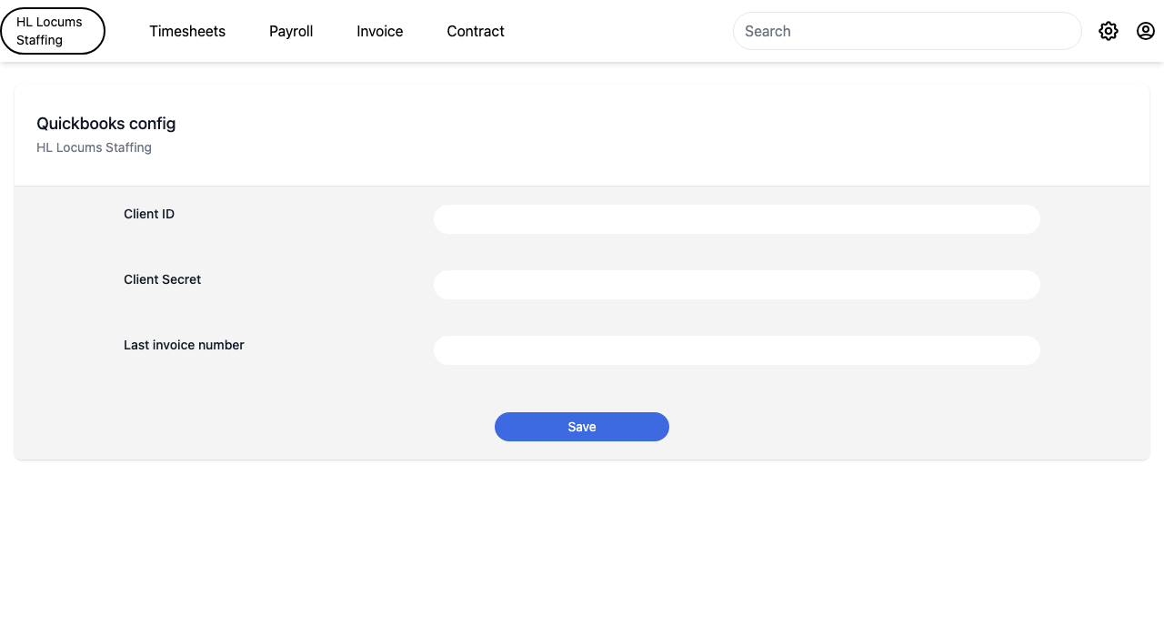 Screenshot: the green "Connect QuickBooks" button.
